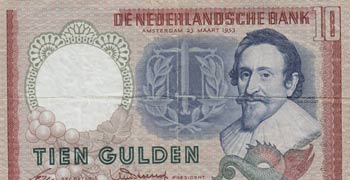 Netherlands, 10 Gulden, 1953, ... 