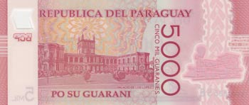 Paraguay, 5000 Guaranies, 2011, ... 