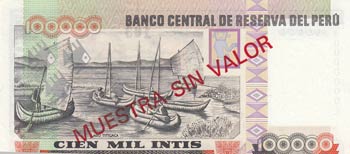 Peru, 100.000 İntis, 1988, UNC, ... 