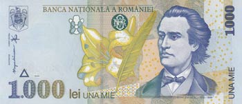 Romania, 1000 Lei, 1998, UNC, p106