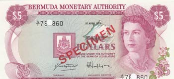 Bermuda, 5 Dollars, 1978, UNC, ... 
