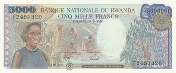 Rwanda, 5000 Francs, 1988, UNC, p22