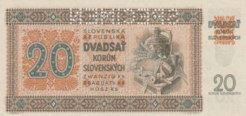 Slovakia, 20 Korun, 1942, UNC, p7a