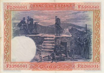 Spain, 100 Pesetas, 1925, AUNC ... 
