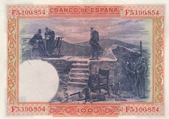 Spain, 100 Pesetas, 1925, AUNC, ... 