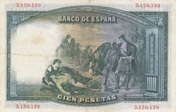 Spain, 100 Pesetas, 1931, XF, p83