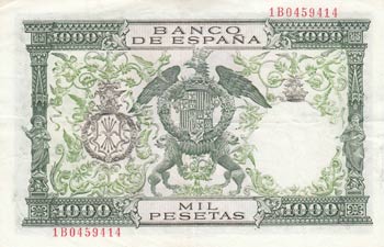 Spain, 1000 Pesetas, 1957, XF (-), ... 