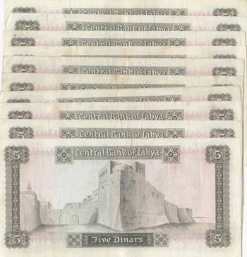 Libya, 5 Dinars, 1971, XF, p36a, ... 