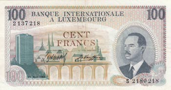 Luxembourg, 100 Francs, 1968, XF, ... 