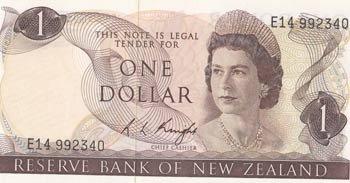 New Zealand, 1 Dollar, 1975, UNC, ... 