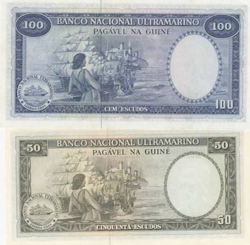 Portuguese Guinea, 50 Escudos and ... 