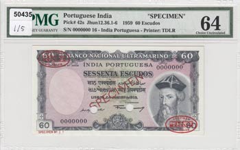 Portuguese India, 60 Escudos, ... 