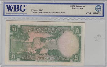 Rhodesia and Nyasaland, 1 Pound, ... 