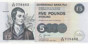 Scotland, 5 Pounds, 2002, UNC, ... 