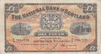 Scotland, 1 Pound, 1947, VF, p228