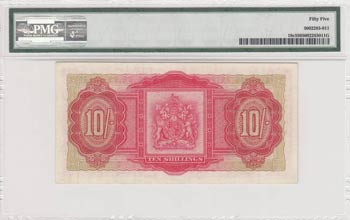 Bermuda, 10 Shillings, 1966, AUNC, ... 