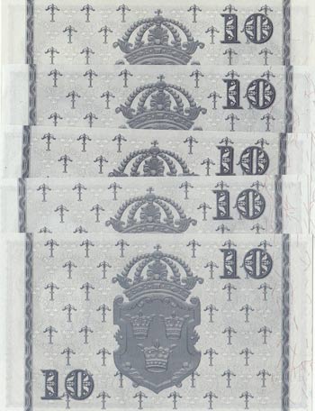 Sweden, 10 Kronor (5), 1956/1959, ... 