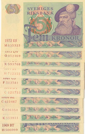 Sweden, 5 Kronor, 1966/1978, UNC, ... 