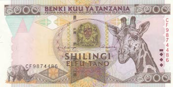 Tanzania, 5.000 Shillings, 1997, ... 
