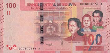 Bolivia, 100 Bolivianos, 2018, ... 