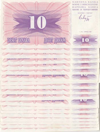 Bosnai Herzegovina, 10 Dinara, ... 