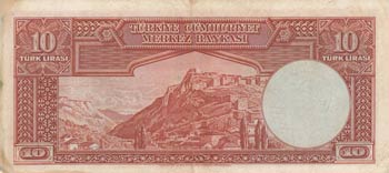 Turkey, 10 Lira, 1938, XF, 2/1. ... 