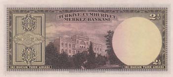 Turkey, 2 1/2 Lira, 1947, UNC, ... 