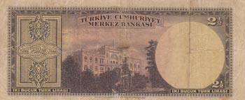 Turkey, 2 1/2 Lira, 1947, FINE, ... 