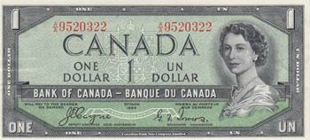Canada, 1 Dollar, 1954, UNC, p66a, ... 