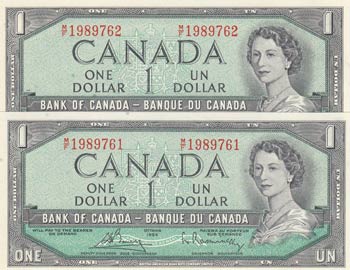 Canada, 1 Dollar, 1954, UNC, p75c, ... 