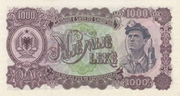 Albania, 1.000 Leke, 1957, UNC, p37