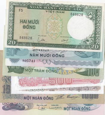 Vietnam, 20 Dong, 50 Dong (2), 100 ... 