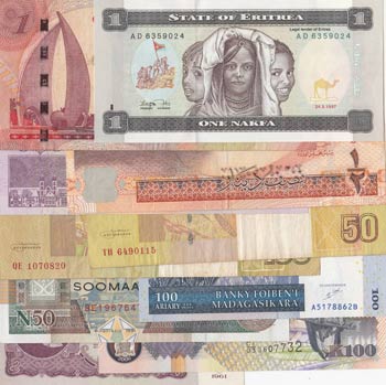Mix Lot, 11 banknotes in different ... 