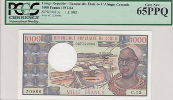 Congo Republic, 1.000 Francs, ... 