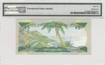 East Caribbean, 5 DollarS, 1988, ... 