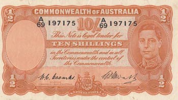 Australia, 10 Shillings, 1949, XF, ... 