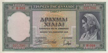 Greece, 1.000 Drachmai, 1939, ... 
