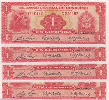 Honduras, 1 Lempira, 1951, UNC, ... 
