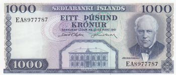 Iceland, 1.000 Kronur, 1961, UNC, ... 