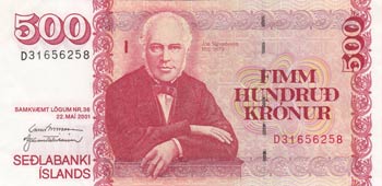 Iceland, 500 Kronur, 2001, AUNC, ... 