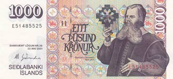 Iceland, 1.000 Kronur, 2001, UNC, ... 