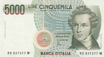 Italy, 5.000 Lire, 1985, UNC, p111