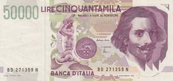 Italy, 50.000 Lire, 1992, XF (-), ... 