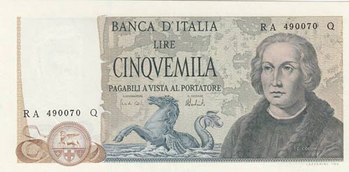 Italy, 5.000 Lire, 1973, AUNC, ... 