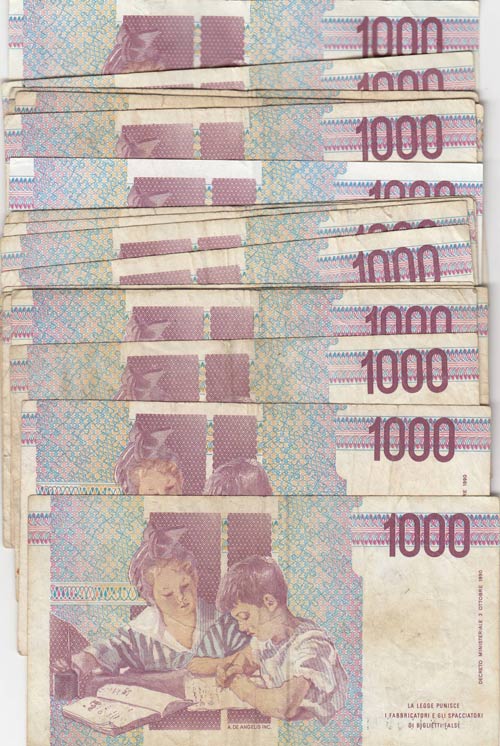 Italy, 1000 Lire, 1990, FINE, ... 