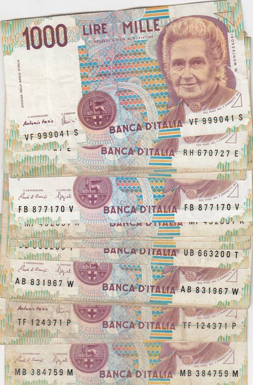Italy, 1000 Lire, 1990, FINE, ... 