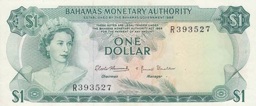 Bahamas, 1 Dollar, 1968, AUNC, p27