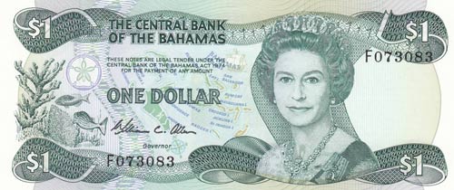 Bahamas, 1 Dollar, 1974/1984, UNC, ... 
