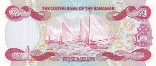 Bahamas, 3 Dollars, 1974, UNC, p44a
