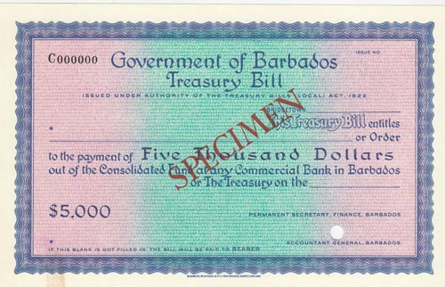 Barbados, 5.000 Dolar,  UNC,  ... 